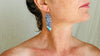 Carved Abalone Feather Earrings. Exact Pair. Paua and Sterling Silver Jewelry. 2733