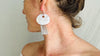 Mother of Pearl & Silver Earrings. Handmade Designer Jewelry in Sterling Silver. 2412