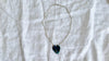 Chrysocolla Heart Pendant Necklace. Sterling Silver Chain. 1103