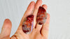 Large Red Agate and Silver Post Earrings. Handmade Sterling Silver Jewelry. 4173