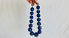 Lapis Beaded Necklace. Large Spheres.