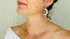 Vinytage Moon Hand Cast Earrings. Sterling Silver. Mexico.