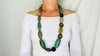 Mayan Guatemalita Jade Graduated Choker Necklace. Guatemalan. - Aadya Bazaar