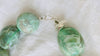 Green Moonstone Beaded Necklace. Fine Silver Beads