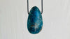 Blue Apatite and Silver Pendant Necklace. - Aadya Bazaar