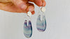 Rainbow Fluorite & Silver Earrings