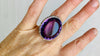Stupendous Amethyst Botanicals Ring. Size 8. 0761