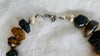 Amber Beaded Necklace, Milagro Sacred Heart Pendant. Sterling Silver.