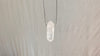 Quartz Crystal Pendant Necklace. Snake Chain. Sterling Silver. 0300