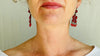 Vintage Oaxacan Filigree Earrings. Coral Sterling & Silver. Mexico. - Aadya Bazaar