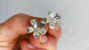 Flower Earrings. Fine Silver. Karen Hill Tribe. 0120