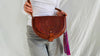 Leather Bag. Adjustable Strap. Zinacantan Tassels - Aadya Bazaar