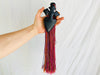 Sacred Heart & Vintage Zinacantan Tassel. Barro Negro. Black Pottery. Decor - Aadya Bazaar