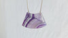 Rainbow Fluorite and Silver Pendant Necklace. Snake Chain 0234
