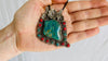 Turquoise & Coral Pendant Necklace. Nepalese