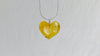 Amber Heart Pendant on a Silver Chain. Atelier Aadya