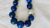 Lapis and Taxco Silver Beaded Long Necklace.