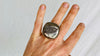 Pyrite Druzy Ring. Size 7.5 - Aadya Bazaar