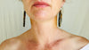 Large Amber Drop Earrings. Sterling Silver Ear Wire - Aadya Bazaar