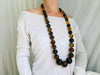 Long Graduated Amber Baroque Necklace. Graduated Sphere. Mexican Amber. - Aadya Bazaar