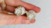 Silver Barbell Earrings. Thailand. 0152