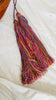 Leather Bag. Adjustable Strap. Zinacantan Tassels - Aadya Bazaar