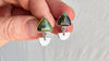 Turquoise Post Earrings. Sterling Silver. 1320