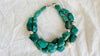Amazonite and Silver Multistrand Necklace. - Aadya Bazaar