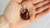 Amber Flower Pendant on a Silver Chain. Snake Chain. Atelier Aadya. 0182 - Aadya Bazaar