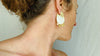 Flat Hoop Earrings. 24 kt Gold Plated Sterling Silver. Atelier Aadya