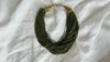 Jade Choker Necklace. Multi Strand