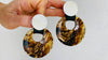 Large Amber Drop Earrings. Sterling Silver Ear Wire