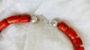 Coral, Amazonite and Silver Beaded Necklace. - Aadya Bazaar
