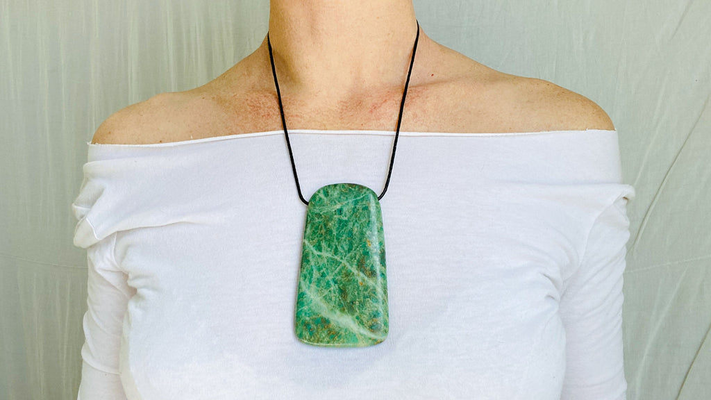 Mayan Green Jade Pendant. Hand-Carved Adze. Guatemala. - Aadya Bazaar