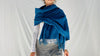 Vintage Indigo African Fringe Shawl & Wrap. Mossi - Aadya Bazaar