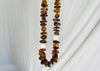 Long Amber & Silver Necklace.