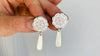 Carved Gourd and Sterling Silver Earrings.
