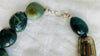 Green Jasper, Smoky Quartz and Pyrite Necklace. Choker.