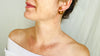 Large Amber Barbell Earrings. Double Sided. 2011 - Aadya Bazaar