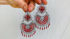 Oaxacan Filigree Earrings. Red Coral. Sterling Silver. Mexico. Frida Kahlo - Aadya Bazaar