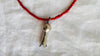 Squash Blossom Pendant on Naga Vintage Necklace. Sterling Silver. 1265