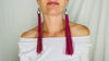 Vintage Zinacantan Tassel Earrings. Sterling Silver