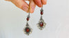 Vintage Turkmen Earrings. Carnelian & Silver. 0480