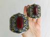 Pair Kuchi Agate Cuff Bracelets. - Aadya Bazaar