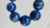 Lapis Beaded Necklace. Huge Spheres. 0055