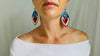Hojalata Tin Mexican Heart Earrings. Silver Earwire - Aadya Bazaar