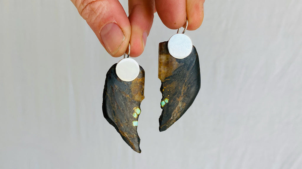 Turquoise & Sterling Earrings. 0167