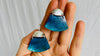 Chrysocolla and Sterling Silver Earrings - Aadya Bazaar