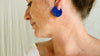 Lapis Lazuli Flat Hoop Earrings. Atelier Aadya