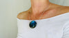 Labradorite and Silver Pendant Necklace. Snake Chain - Aadya Bazaar